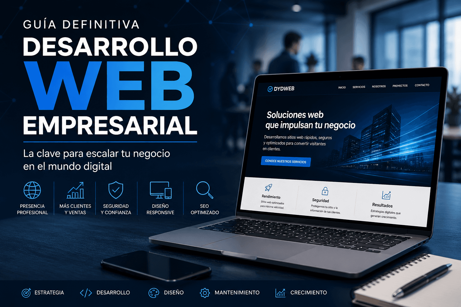Desarrollo web empresarial con tecnología, datos e inteligencia artificial